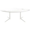 Image de KARTELL table MULTIPLO XL avec plateau oval (Blanc - Aluminium moulé et plateau en céramique finition marbre)
