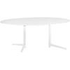 Image de KARTELL table MULTIPLO XL avec plateau oval (Blanc - Aluminium moulé et plateau en verre)