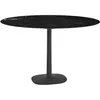 Image de KARTELL table MULTIPLO avec plateau rond Ø 118 cm et grande base carrée (Noir - Aluminium moulé et plateau en céramique finition marbre)