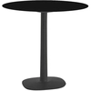 Image de KARTELL table MULTIPLO avec plateau rond Ø 78 cm et petite base carrée (Noir - Aluminium moulé verni et plateau en grès teinte unie)