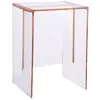 Image de KARTELL by Laufen table tabouret MAX-BEAM (Rose nude - PMMA transparent)