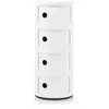 Image de Comodino - KARTELL - SEDILE CONTENITORE 4 ELEMENTI - Plastique - Bianco - H 77 x L 32 x W 32 CM