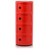 Image de KARTELL table de chevet COMPONIBILI à quatre éléments (Rouge - ABS)