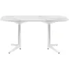 Image de KARTELL table MULTIPLO XL avec plateau rectangulaire 158x90 cm (Blanc - Aluminium moulé et plateau en céramique finition marbre)