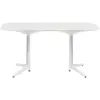 Image de KARTELL table MULTIPLO XL avec plateau rectangulaire 158x90 cm (Blanc - Aluminium moulé et plateau en verre)