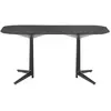 Image de KARTELL table MULTIPLO XL avec plateau rectangulaire 158x90 cm (Noir - Aluminium moulé et plateau en verre)