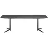 Image de KARTELL table MULTIPLO XL avec plateau rectangulaire 180x90 cm (Noir - Aluminium moulé et plateau en verre)