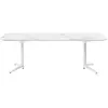 Image de KARTELL table MULTIPLO XL avec plateau rectangulaire 237x100 cm (Blanc - Aluminium moulé et plateau en céramique finition marbre)