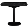 Image de KARTELL table MULTIPLO avec plateau carré 118 cm arrondie et grande base carrée (Noir - Aluminium moulé et plateau en céramique finition marbre)