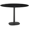 Image de KARTELL table MULTIPLO avec plateau rond Ø 135 cm et grande base carrée (Noir - Aluminium moulé et plateau en céramique finition marbre)