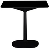 Image de KARTELL table MULTIPLO avec plateau carré 118 cm et grande base carrée (Noir - Aluminium moulé et plateau en verre)