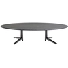 Image de KARTELL table basse MULTIPLO LOW avec plateau oval (Noir - Aluminium moulé et plateau en céramique finition marbre)