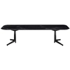 Image de KARTELL table basse MULTIPLO LOW avec plateau rectangulaire arrondi (Noir - Aluminium moulé et plateau en céramique finition marbre)