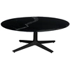 Image de KARTELL table basse MULTIPLO LOW avec plateau rond Ø 118 cm (Noir - Aluminium moulé et plateau en céramique finition marbre)
