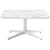 Image de KARTELL table basse MULTIPLO LOW avec plateau carré (Blanc - Aluminium moulé et plateau en céramique finition marbre)