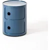 Image de Petit meuble de rangement - Kartell - Componibili - Conteneur 2 éléments - Bleu - Design contemporain