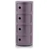 Image de KARTELL table de chevet COMPONIBILI à quatre éléments (Violet - ABS)