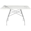Image de KARTELL table carrè GLOSSY MARBLE 118 x 118 cm (Blanc - Grès finition Marbre et acier chromé)