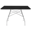 Image de KARTELL table carrè GLOSSY MARBLE 118 x 118 cm (Noir - Grès finition Marbre et acier chromé)
