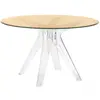 Image de KARTELL table SIR GIO avec plateau rond (Bronze / Transparent - Base en technoploymère et plateau en cristal stratifié)