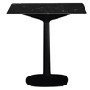 Image de KARTELL table MULTIPLO avec plateau carré 78 cm et petite base carrée (Noir - Aluminium moulé et plateau en céramique finition marbre)
