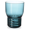 Image de KARTELL set de 4 verres TRAMA (H 11 cm / Bleu - Technopolymère thermoplastique transparent)