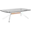 Image de KARTELL table basse BLAST avec plateau rectangulaire (Plateau fumé, structure cristal et bronze - Base en technoploymère et plateau en cristal stratifié)