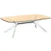Image de KARTELL table basse BLAST avec plateau rectangulaire (Plateau bronze, structure cristal et chrome - Base en technoploymère et plateau en cristal stratifié)