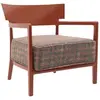 Image de KARTELL fauteuil CARA FANCY (Rouille / Rouille-Beige - polycarbonate coloré dans la masse et tissu fantasia)