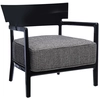 Image de KARTELL fauteuil CARA FANCY (Noir / Noir-Beige - polycarbonate coloré dans la masse et tissu fantasia)