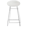 Image de KARTELL tabouret SMATRIK (Blanc / Chrome - polycarbonate coloré dans la masse et acier)