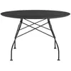 Image de KARTELL table ronde GLOSSY MARBLE Ø 118 cm (Noir - Grès finition Marbre et acier verni noir)