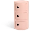 Image de KARTELL table de chevet COMPONIBILI à trois éléments BIO (Rose - bioplastique)