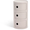 Image de KARTELL table de chevet COMPONIBILI à trois éléments BIO (Crème - bioplastique)