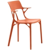 Image de KARTELL set de 2 chaises avec accoudoirs AI - THE FIRST CHAIR CREATED BY A.I. (Orange - Polymère thermoplastique recyclé à 100%)