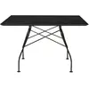 Image de KARTELL table carrè GLOSSY MARBLE 118 x 118 cm (Noir - Grès finition Marbre et acier verni noir)