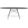 Image de KARTELL table ovale pour l'extérieur GLOSSY XXL OUTDOOR 192 x 118 cm (Noir - Grès et acier peint)