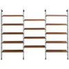 Image de KARTELL bibliothèque murale avec 14 étagères de 90 cm ADAM WOOD (Placage foncé - Bois courbé et acier peint en noir)
