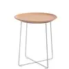 Image de KARTELL table basse AL WOOD (Frênes claires - Bois courbé et acier chromé)