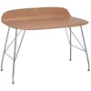Image de KARTELL bureau EARL OF WOOD (Placage clair - Bois courbé et acier chromé)