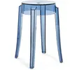 Image de KARTELL tabouret CHARLES GHOST hauteur 46 cm (Bleu poudre - Polycarbonate transparent)