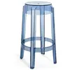 Image de KARTELL tabouret CHARLES GHOST hauteur 65 cm (Bleu poudre - Polycarbonate transparent)