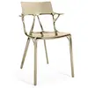 Image de KARTELL set de 2 chaises avec accoudoirs AI MÉTALLISÉS - THE FIRST CHAIR CREATED BY A.I. (Bronze - Technopolymère thermoplastique recyclé à charge minérale et métallisée)