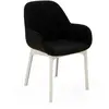 Image de KARTELL fauteuil CLAP AQUACLEAN (Base blanche, si noire - Tissu et technopolymère thermoplastique)