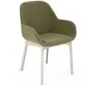Image de KARTELL fauteuil CLAP AQUACLEAN (Base blanche, assise vert - Tissu et technopolymère thermoplastique)