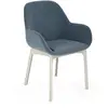 Image de KARTELL fauteuil CLAP AQUACLEAN (Base blanche, si poudre bleue - Tissu et technopolymère thermoplastique)