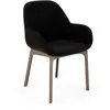 Image de KARTELL fauteuil CLAP AQUACLEAN (Base tortoise, si noire - Tissu et technopolymère thermoplastique)