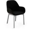 Image de KARTELL fauteuil CLAP AQUACLEAN (Base gris, si noire - Tissu et technopolymère thermoplastique)