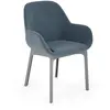 Image de KARTELL fauteuil CLAP AQUACLEAN (Base gris, si poudre bleue - Tissu et technopolymère thermoplastique)