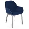 Image de KARTELL fauteuil CLAP AQUACLEAN (Base gris, si bleu - Tissu et technopolymère thermoplastique)